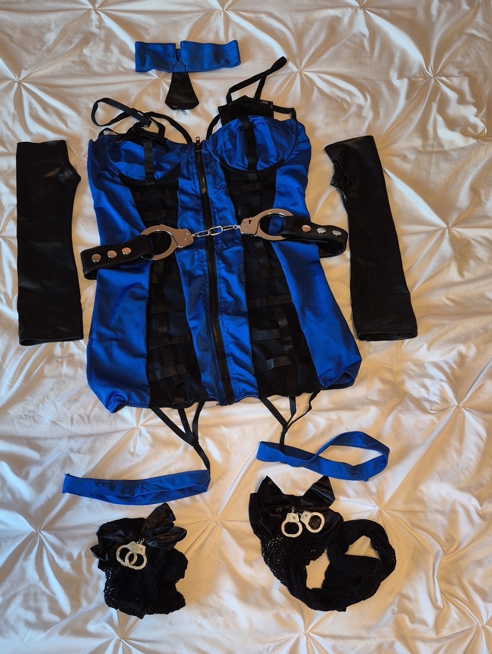 Blue and Black Kids Police Dress-Up Costume with Accessories